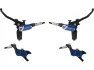 Hope Tech 4 E4 v+h Set Scheibenbremse mit Kunststoffleitung, Blau, Satz (VR + HR)