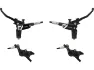 Hope Tech 4 E4 v+h Set Scheibenbremse mit Kunststoffleitung, Schwarz, Satz (VR + HR)