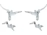 Hope Tech 4 E4 v+h Set Scheibenbremse mit Stahlflexleitung, Grau, Satz (VR + HR)