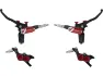 Hope Tech 4 E4 v+h Set Scheibenbremse mit Stahlflexleitung, Rot, Satz (VR + HR)