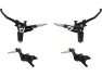 Hope Tech 4 E4 v+h Set Scheibenbremse mit Stahlflexleitung, Schwarz, Satz (VR + HR)