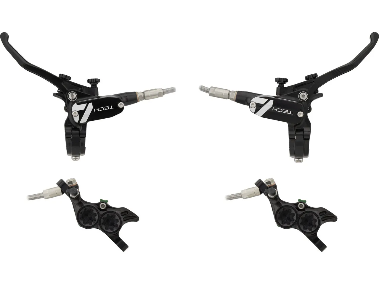 Hope Tech 4 E4 v+h Set Scheibenbremse mit Stahlflexleitung, Schwarz, Satz (VR + HR) Hope Tech 4 E4 v+h Set Scheibenbremse mit Stahlflexleitung, Schwarz, Satz (VR + HR)