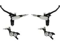 Hope Tech 4 V4 v+h Set Scheibenbremse mit Stahlflexleitung Hope Tech 4 V4 v+h Set Scheibenbremse mit Stahlflexleitung