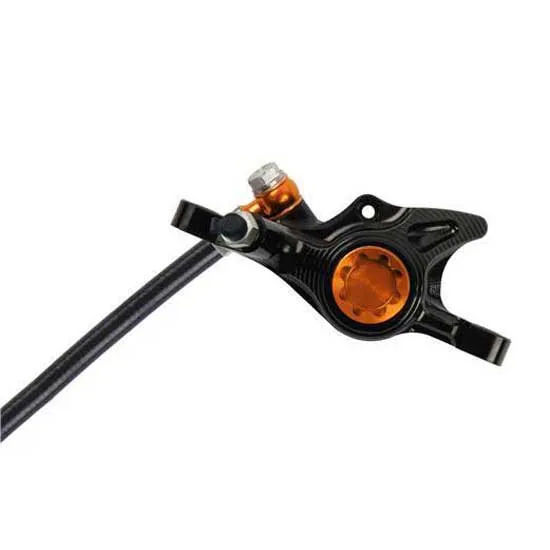 Hope Tech 4 X2 Hinterradbremse, Black / orange, One Size Hope Tech 4 X2 Hinterradbremse, Black / orange, One Size
