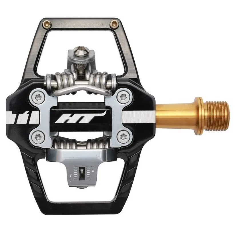HT T1t Enduro Pedale, Black / titanium splinde, One Size HT T1t Enduro Pedale, Black / titanium splinde, One Size
