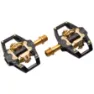 HT T2 Titanium Limited Edition Pedale, Stealth black / gold, One Size