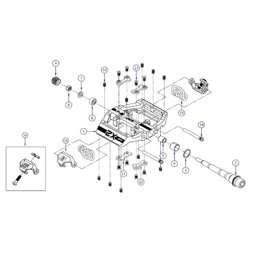 HT X2-sx Pedal-umbausatz, Silver, One Size HT X2-sx Pedal-umbausatz, Silver, One Size