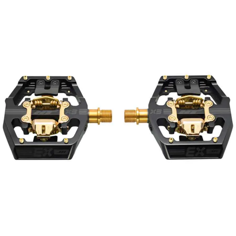 HT X3 Titanium Limited Edition Pedale, Stealth black / gold, One Size HT X3 Titanium Limited Edition Pedale, Stealth black / gold, One Size