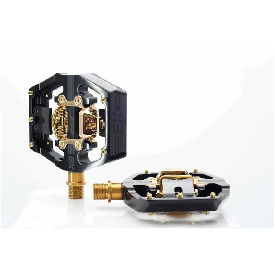 HT X3 Titanium Limited Edition Pedale, Stealth black / gold, One Size HT X3 Titanium Limited Edition Pedale, Stealth black / gold, One Size
