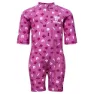 Hummel Beach Uv-kurzarm-overall unisex, Red violet / bright white, 9-12MON