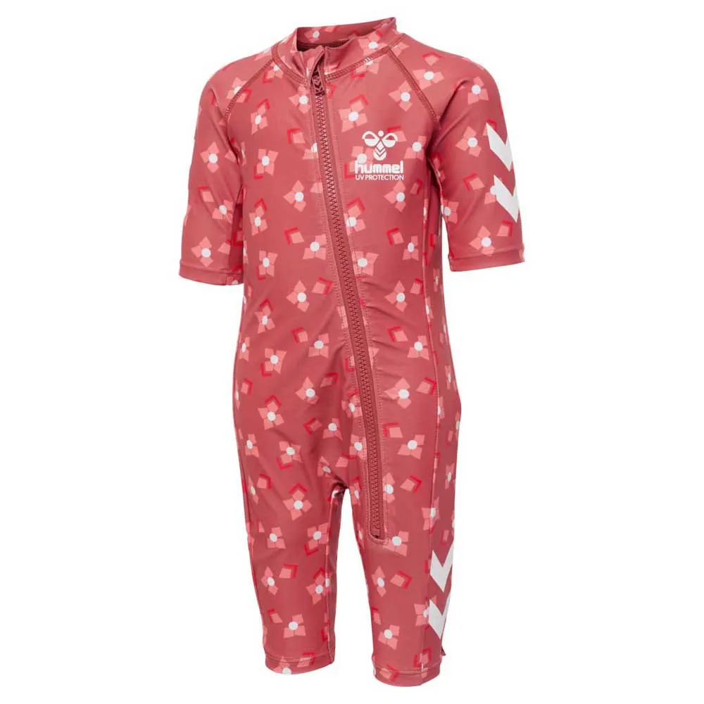 Hummel Cala Uv-kurzarm-overall, Dusty cedar, 9-12MON Hummel Cala Uv-kurzarm-overall, Dusty cedar, 9-12MON