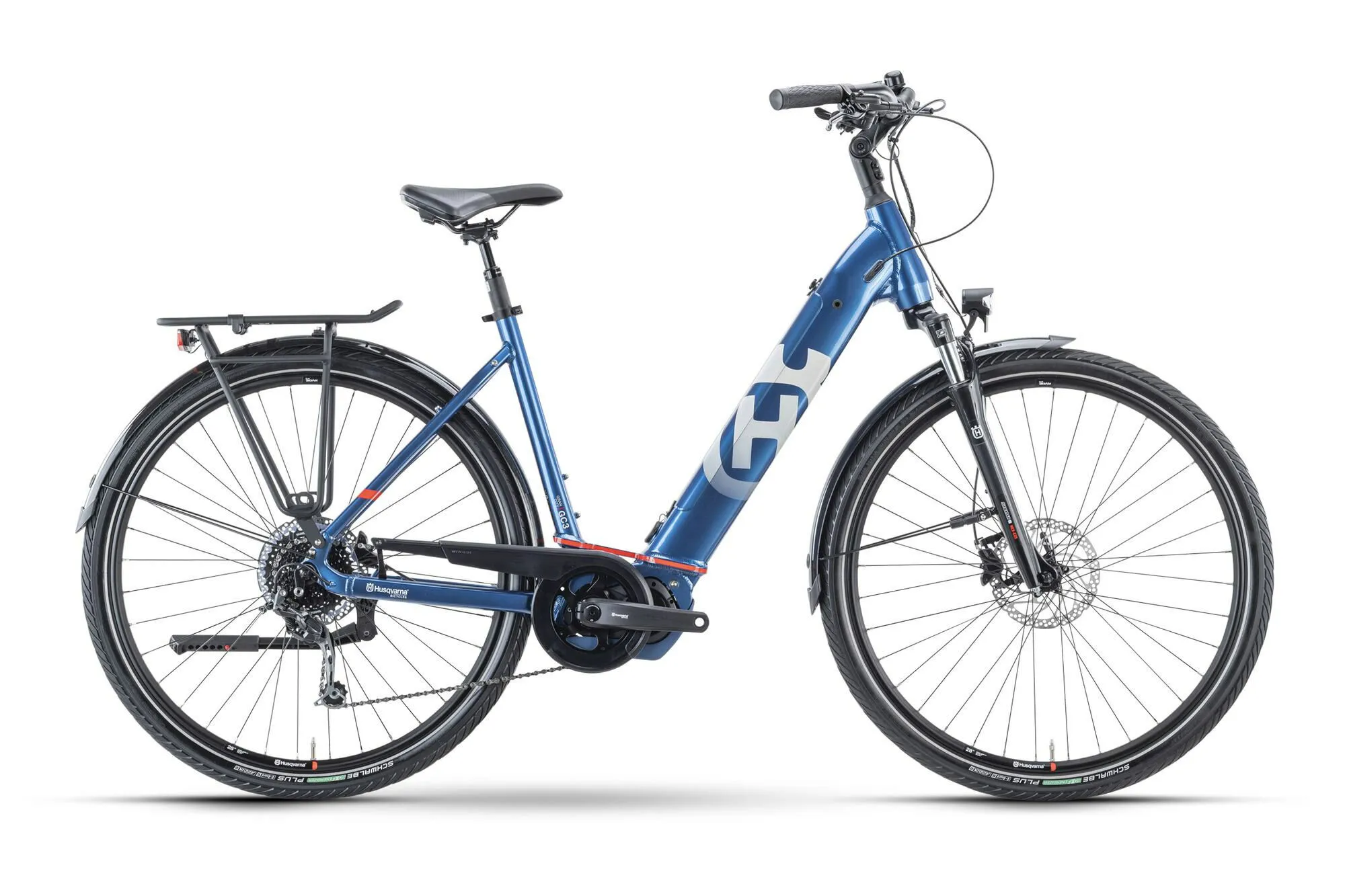 Husqvarna Gran City 3 Blue/Red 26" 630 Wh Wave, Blau, XS