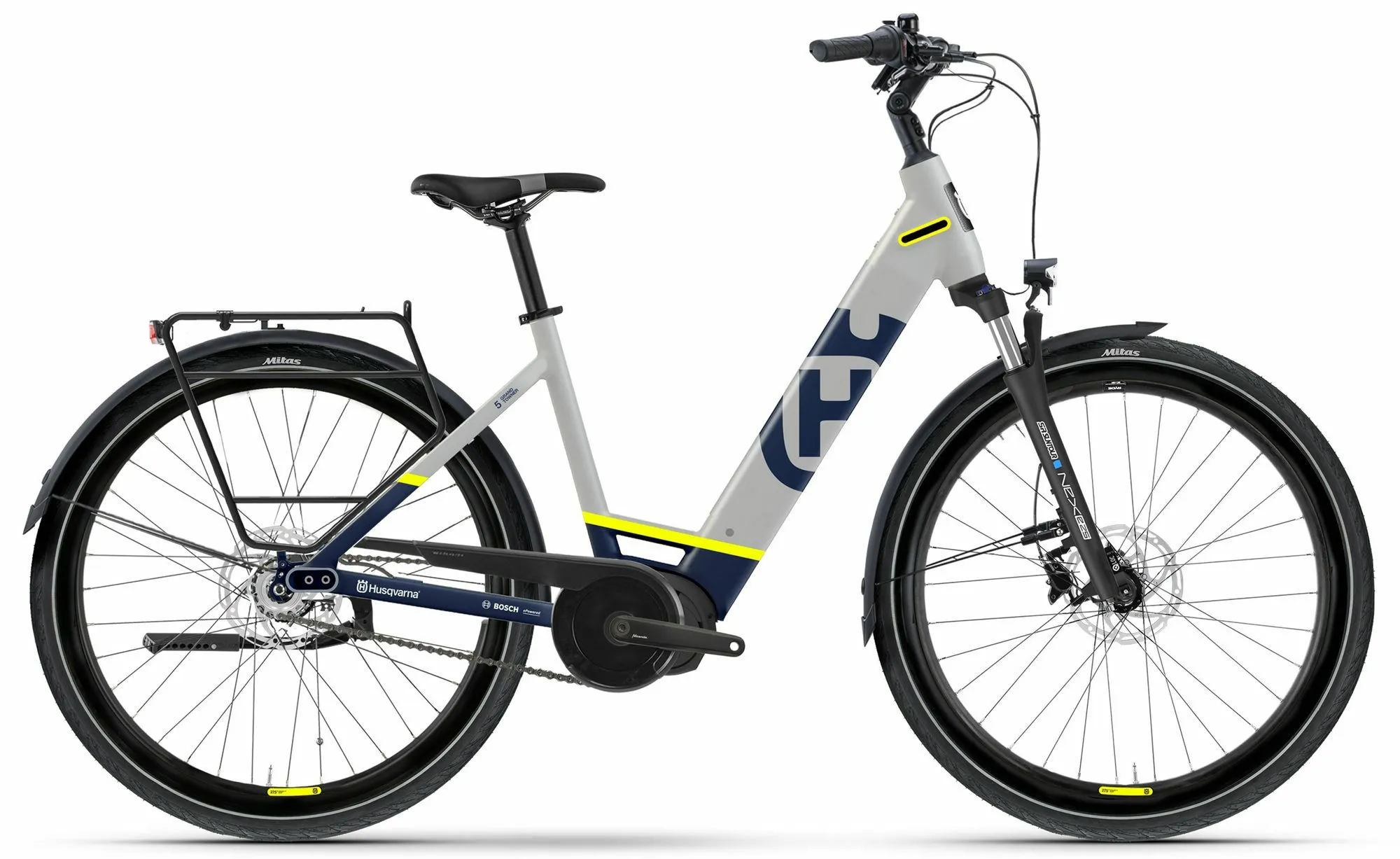 Husqvarna Grand Towner 5 RT white / blue 28" 625 Wh Wave Husqvarna Grand Towner 5 RT white / blue 28" 625 Wh Wave