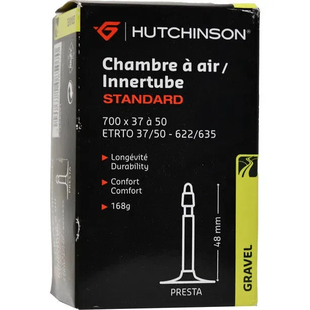 Hutchinson Gravel Inner Tube 700x37/50C Gravel, schwarz, 700 x 37/50
