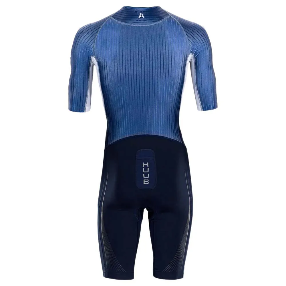 HUUB Anemoi Aero +flatlock Kurzarm-trisuit male, Black / aqua
