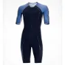 HUUB Anemoi Aero +flatlock Kurzarm-trisuit male, Black / aqua