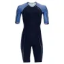 HUUB Anemoi Aero +flatlock Kurzarm-trisuit male, Black / aqua
