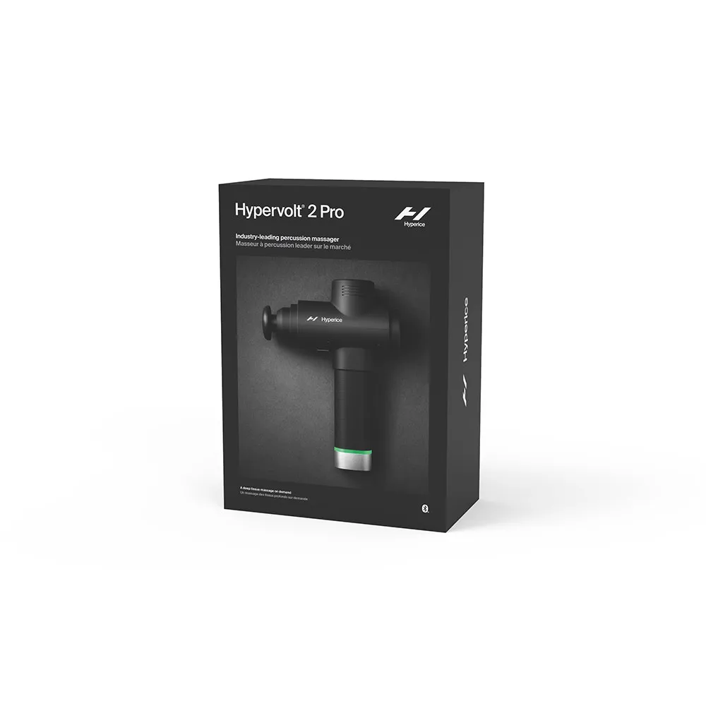 Hyperice Hypervolt 2 Pro Massagepistole, Black 2, One Size Hyperice Hypervolt 2 Pro Massagepistole, Black 2, One Size