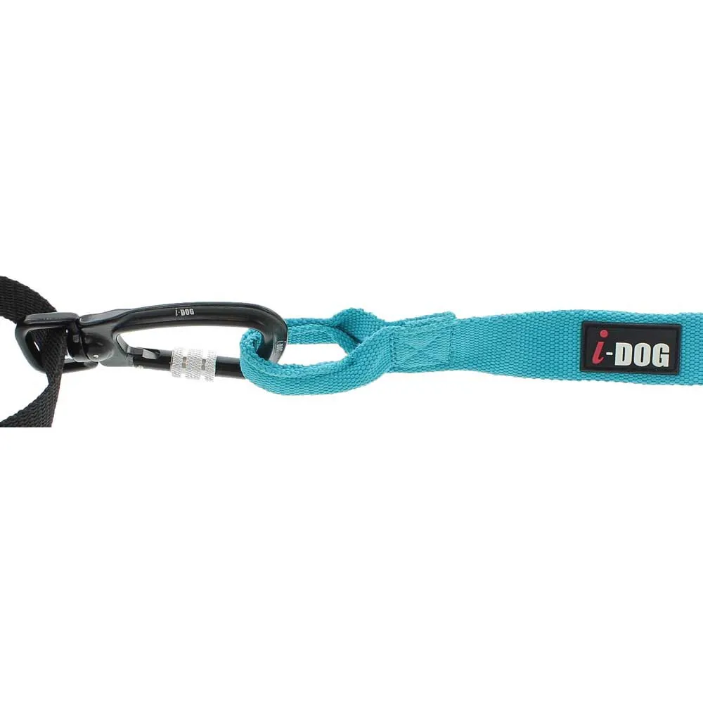 I-dog Canicross Opale Small Dog Führleine, Blue, 190cm I-dog Canicross Opale Small Dog Führleine, Blue, 190cm