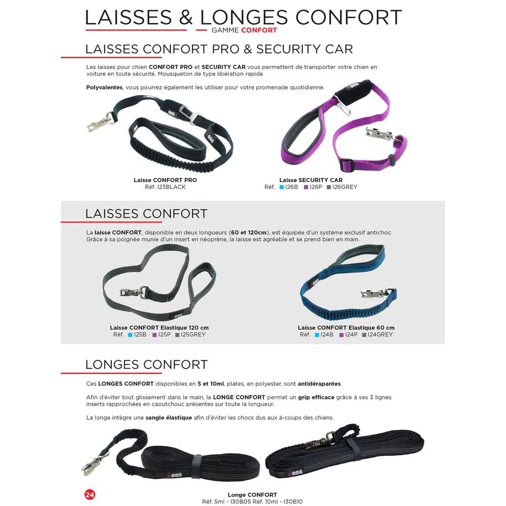I-dog Confort Pro Führleine, Black, One Size I-dog Confort Pro Führleine, Black, One Size