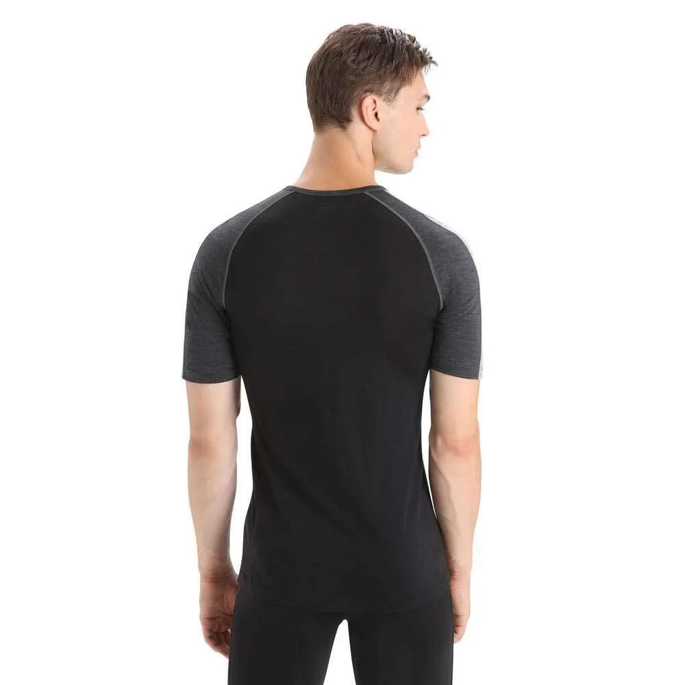 Icebreaker 125 Zoneknit™ Kurzarm-baselayer, Jet hthr / blk / metro h / cb Icebreaker 125 Zoneknit™ Kurzarm-baselayer, Jet hthr / blk / metro h / cb