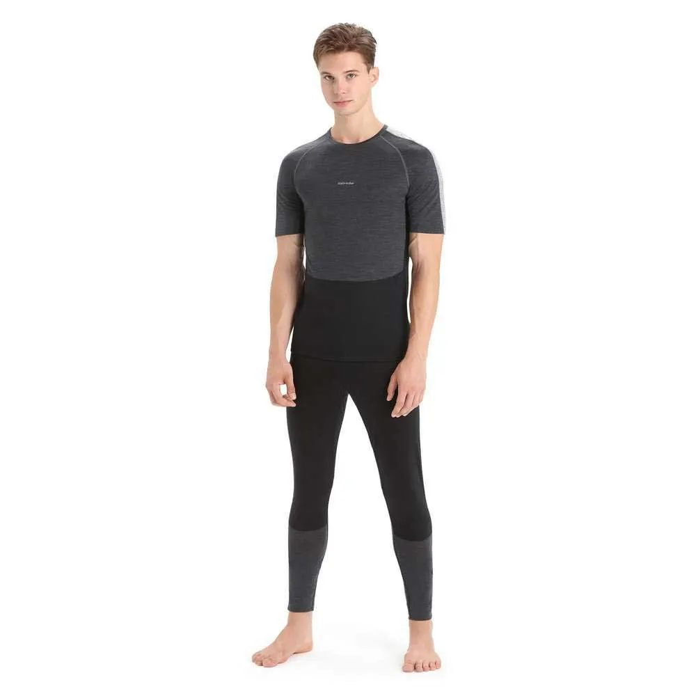 Icebreaker 125 Zoneknit™ Kurzarm-baselayer, Jet hthr / blk / metro h / cb Icebreaker 125 Zoneknit™ Kurzarm-baselayer, Jet hthr / blk / metro h / cb