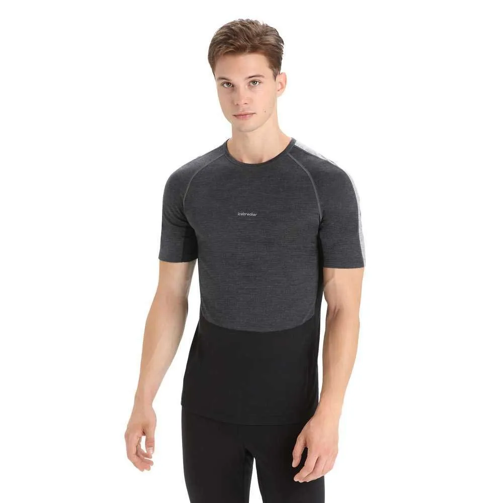 Icebreaker 125 Zoneknit™ Kurzarm-baselayer, Jet hthr / blk / metro h / cb Icebreaker 125 Zoneknit™ Kurzarm-baselayer, Jet hthr / blk / metro h / cb