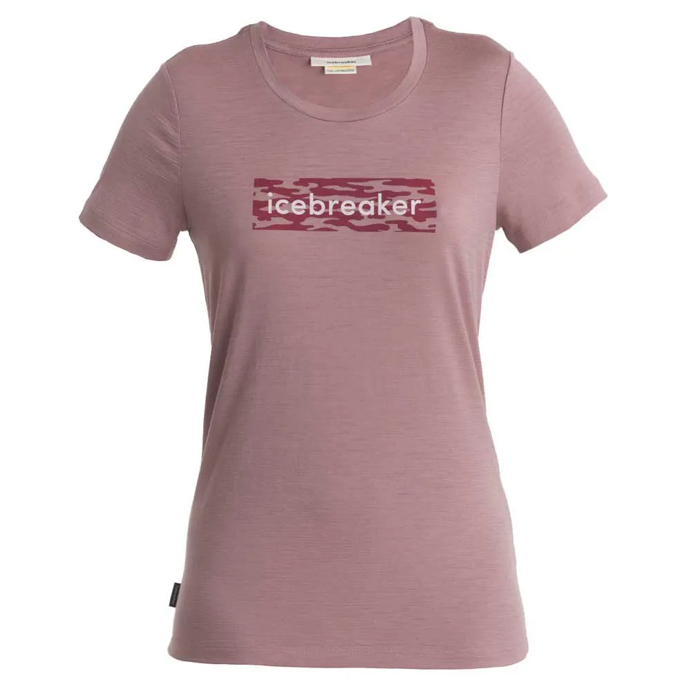 Icebreaker 150 Tech Lite Ii Iceb Logo Camo Merino Kurzarm-t-shirt