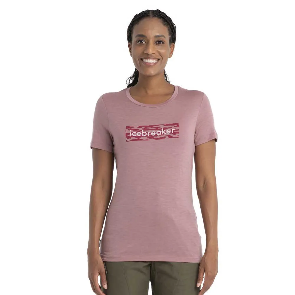 Icebreaker 150 Tech Lite Ii Iceb Logo Camo Merino Kurzarm-t-shirt