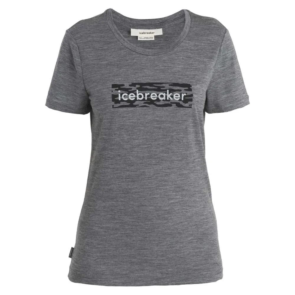 Icebreaker 150 Tech Lite Ii Iceb Logo Camo Merino Kurzarm-t-shirt