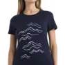 Icebreaker 150 Tech Lite Ii Mountain Stro Merino Kurzarm-t-shirt, Midnight navy