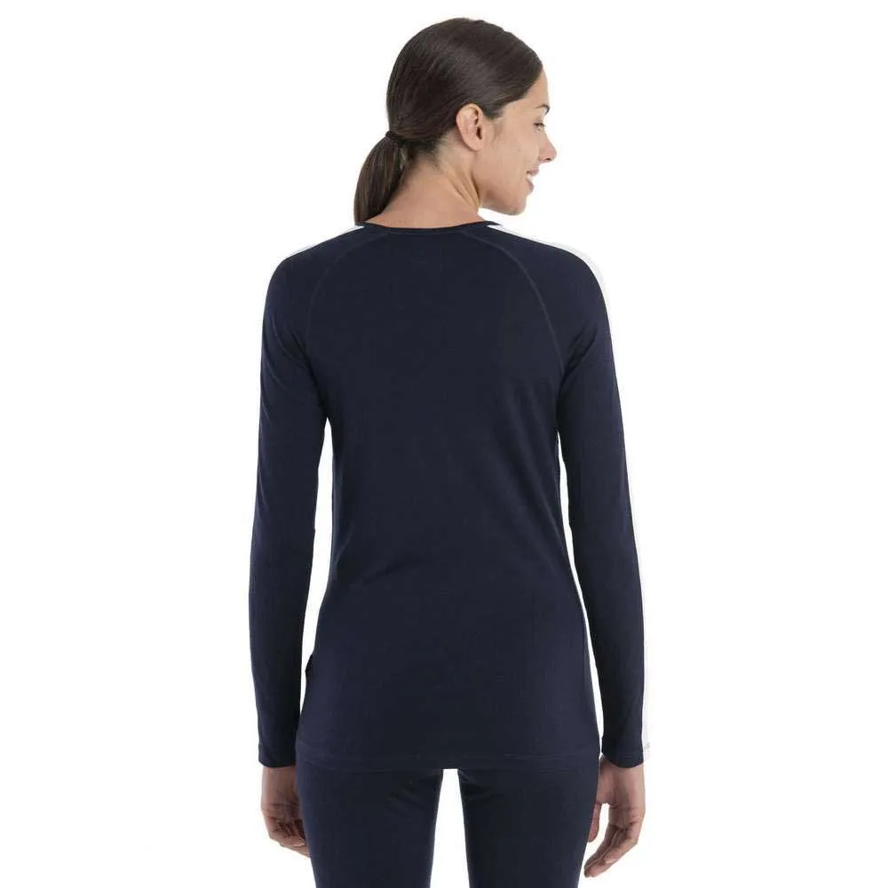 Icebreaker 200 Sonebula Crewe Merino Langarm-baselayer, Mid navy / royal navy / snow / cb Icebreaker 200 Sonebula Crewe Merino Langarm-baselayer, Mid navy / royal navy / snow / cb