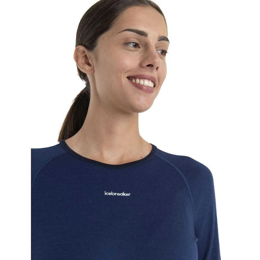 Icebreaker 200 Sonebula Crewe Merino Langarm-baselayer, Mid navy / royal navy / snow / cb Icebreaker 200 Sonebula Crewe Merino Langarm-baselayer, Mid navy / royal navy / snow / cb