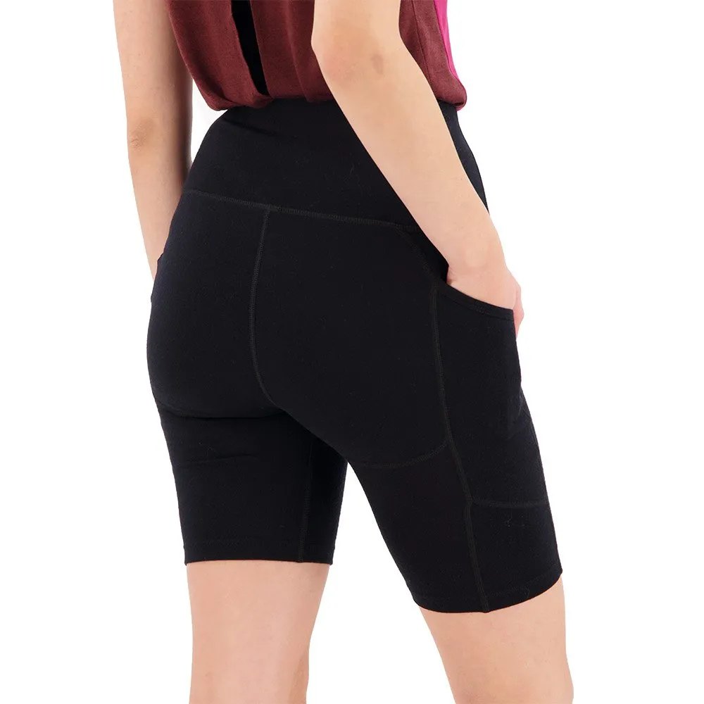 Icebreaker Fastray Merino Kurze Leggings Mit Hoher Taille, Black Icebreaker Fastray Merino Kurze Leggings Mit Hoher Taille, Black