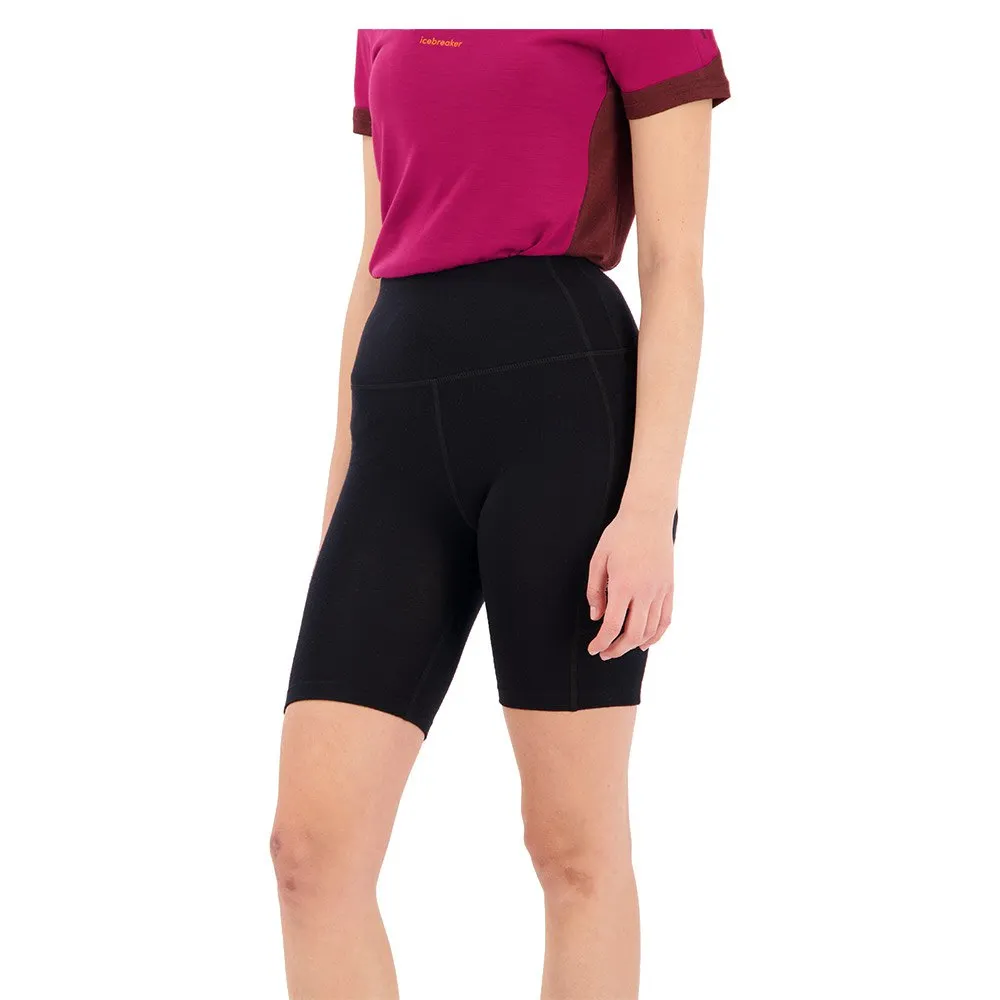 Icebreaker Fastray Merino Kurze Leggings Mit Hoher Taille, Black Icebreaker Fastray Merino Kurze Leggings Mit Hoher Taille, Black