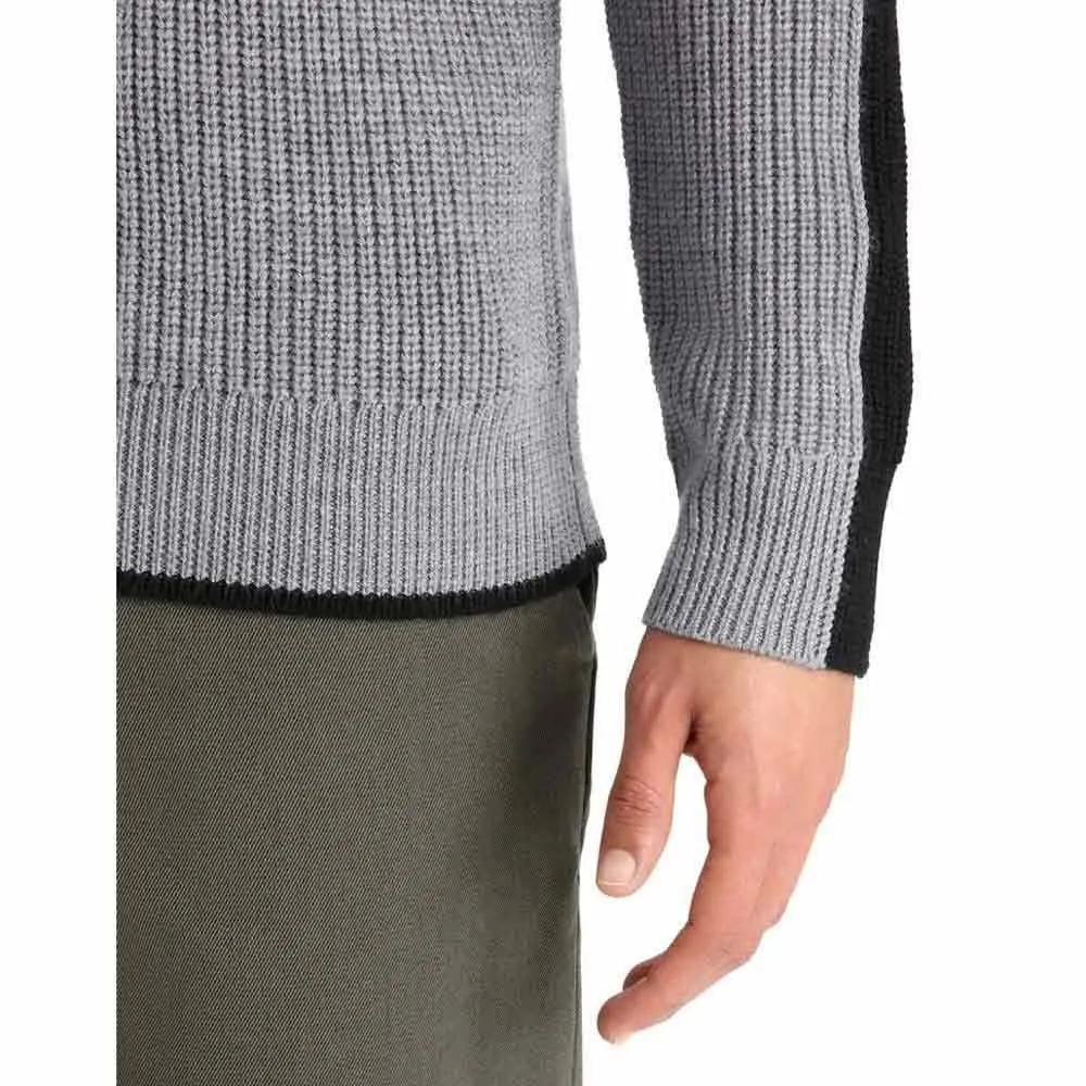 Icebreaker Lodge Half Zip Pullover, Gritstone heather / black Icebreaker Lodge Half Zip Pullover, Gritstone heather / black