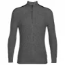 Icebreaker Lodge Half Zip Pullover, Gritstone heather / black