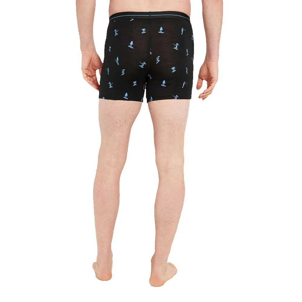 Icebreaker Merino 150 Anatomica Ski Day Boxershorts, Black / aop Icebreaker Merino 150 Anatomica Ski Day Boxershorts, Black / aop