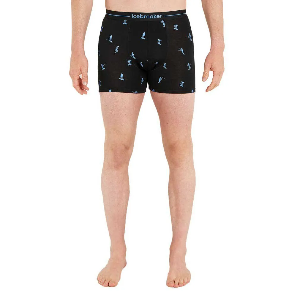Icebreaker Merino 150 Anatomica Ski Day Boxershorts, Black / aop Icebreaker Merino 150 Anatomica Ski Day Boxershorts, Black / aop