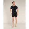 Icebreaker Merino 150 Anatomica Ski Day Boxershorts, Black / aop