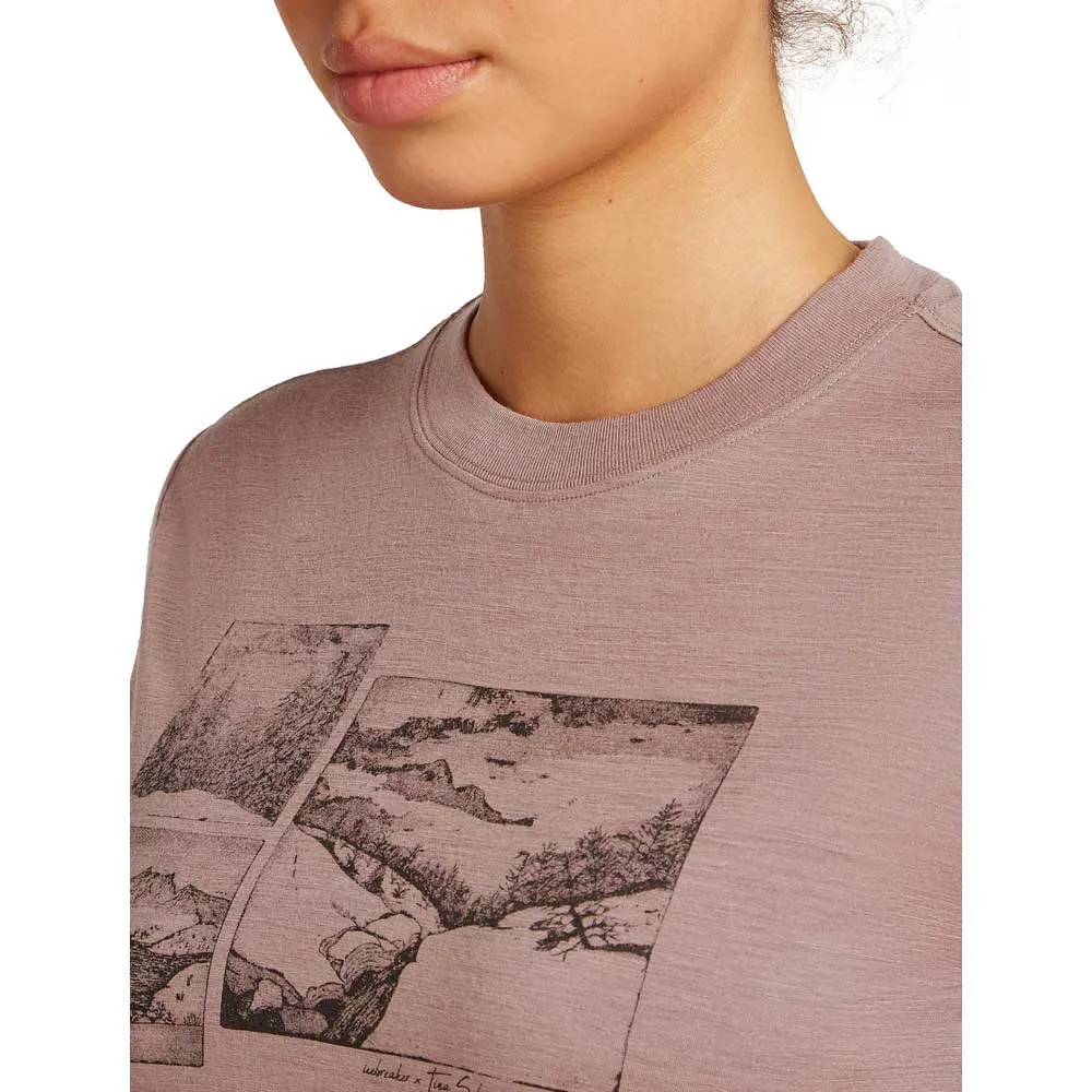Icebreaker Merino 150 Tech Lite Crop The Climb Kurzarm-t-shirt Icebreaker Merino 150 Tech Lite Crop The Climb Kurzarm-t-shirt