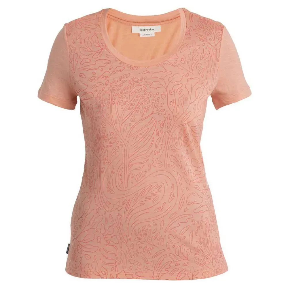 Icebreaker Merino 150 Tech Lite Iii Scoop Through The Woods Kurzarm-t-shirt, Glow Icebreaker Merino 150 Tech Lite Iii Scoop Through The Woods Kurzarm-t-shirt, Glow