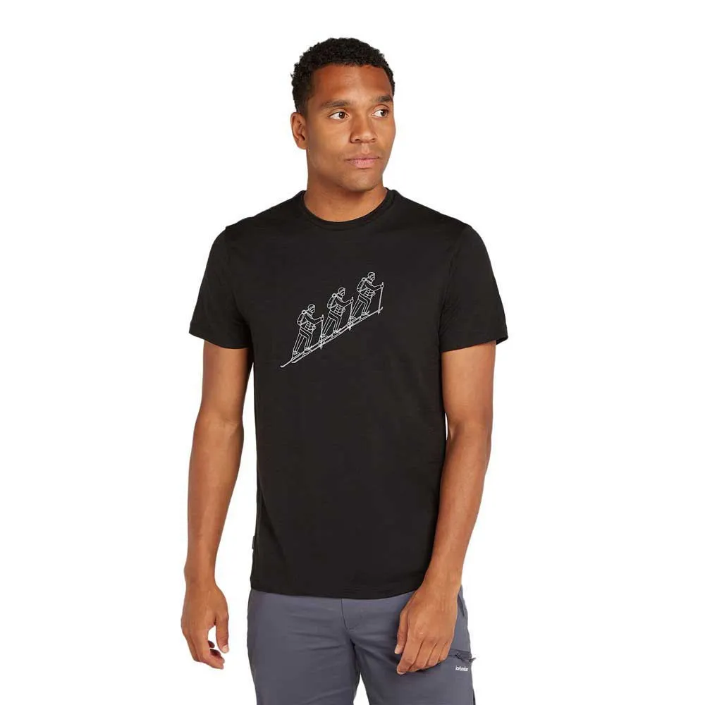 Icebreaker Merino 150 Tech Lite Natural Ski Tour Kurzarm-t-shirt, Black Icebreaker Merino 150 Tech Lite Natural Ski Tour Kurzarm-t-shirt, Black