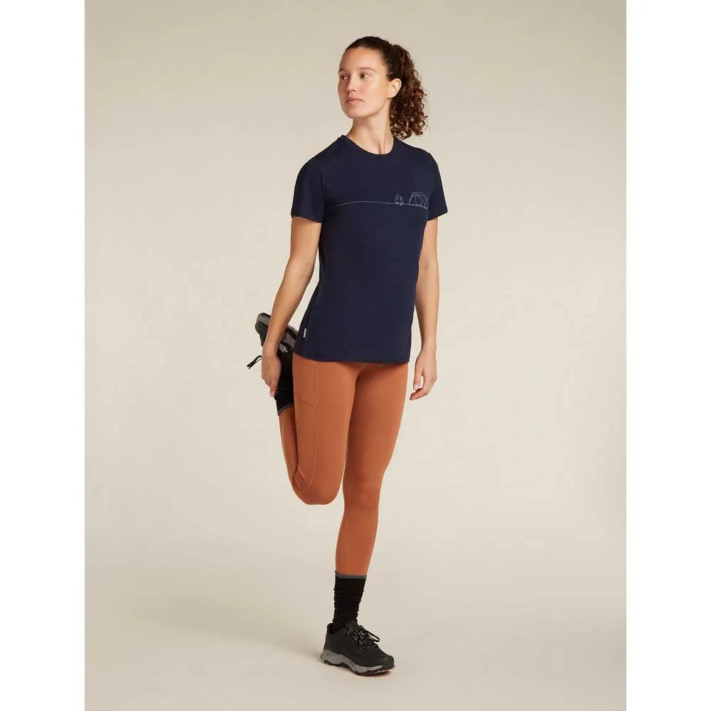 Icebreaker Merino 150 Tech Lite Single Line Camp Kurzarm-t-shirt Icebreaker Merino 150 Tech Lite Single Line Camp Kurzarm-t-shirt