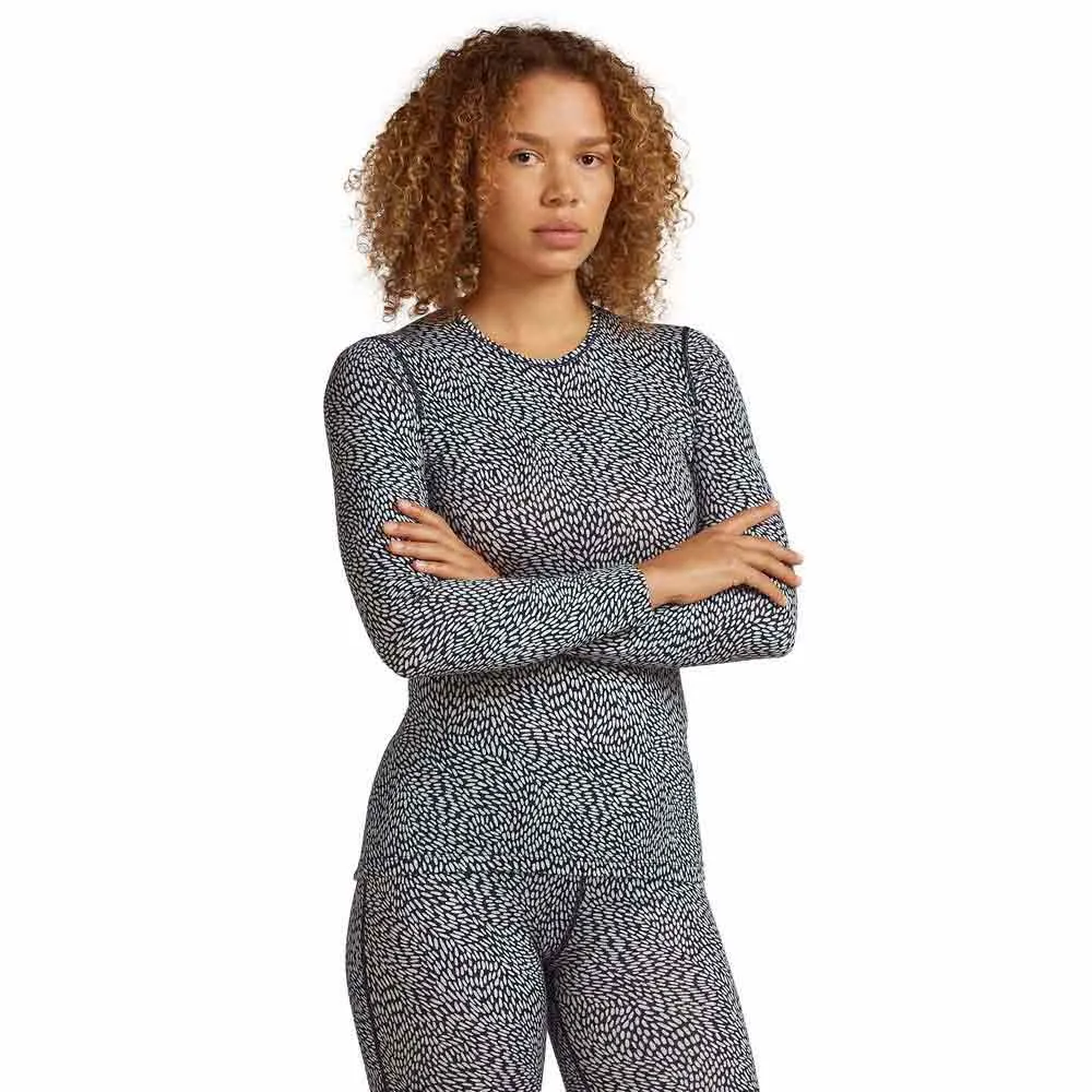 Icebreaker Merino 200 Oasis Crewe Flock Forms Aop Langarm-baselayer