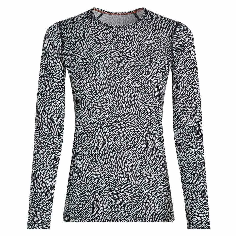 Icebreaker Merino 200 Oasis Crewe Flock Forms Aop Langarm-baselayer