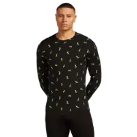 Icebreaker Merino 200 Oasis Crewe Snow Day Aop Langarm-baselayer