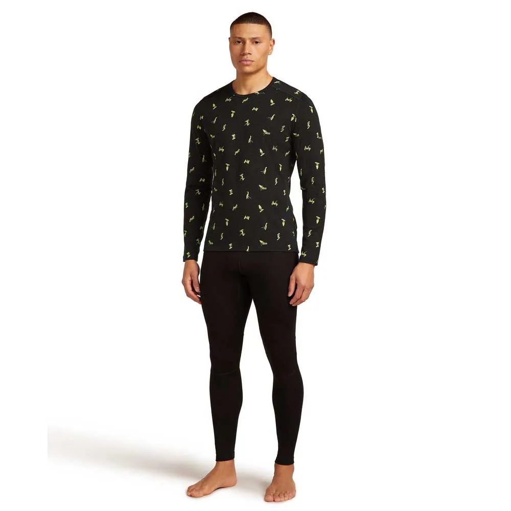 Icebreaker Merino 200 Oasis Crewe Snow Day Aop Langarm-baselayer Icebreaker Merino 200 Oasis Crewe Snow Day Aop Langarm-baselayer