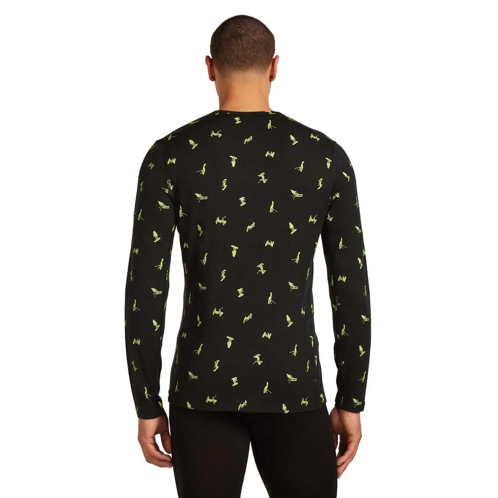 Icebreaker Merino 200 Oasis Crewe Snow Day Aop Langarm-baselayer Icebreaker Merino 200 Oasis Crewe Snow Day Aop Langarm-baselayer