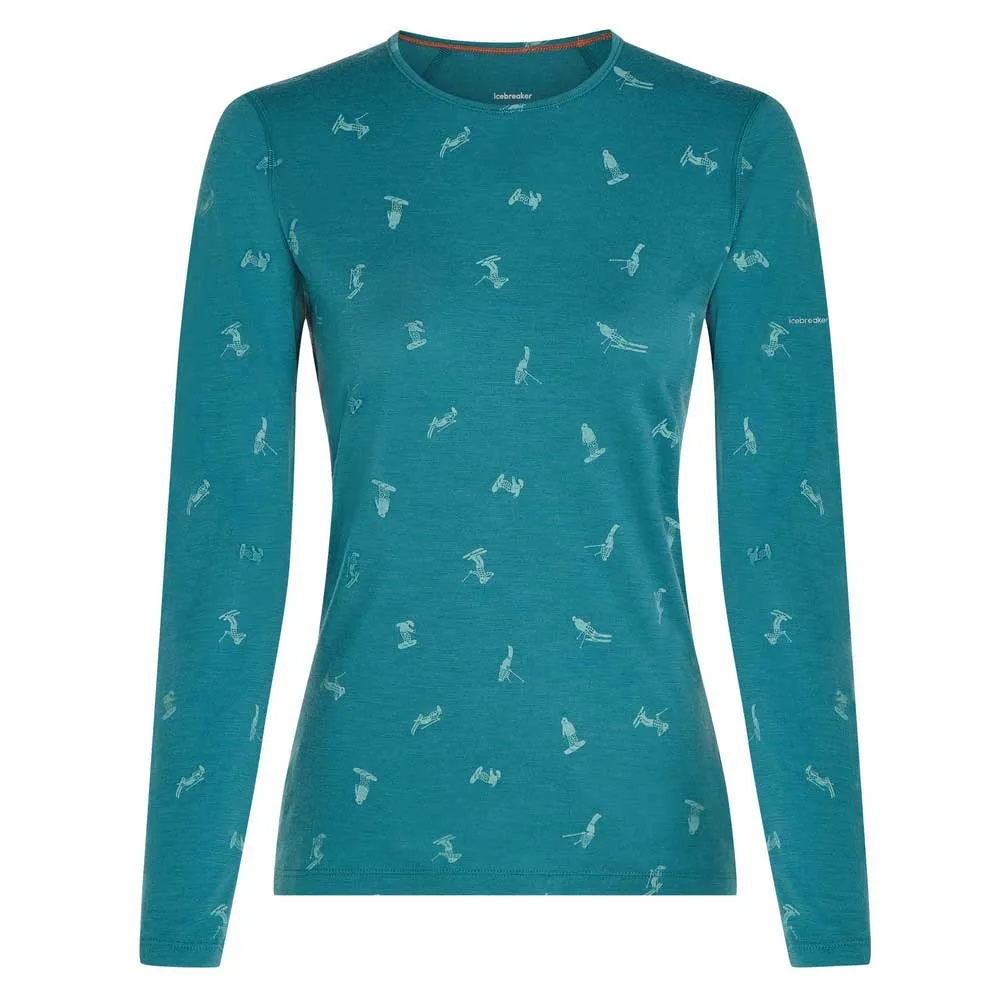 Icebreaker Merino 200 Oasis Crewe Snow Day Langarm-baselayer Icebreaker Merino 200 Oasis Crewe Snow Day Langarm-baselayer
